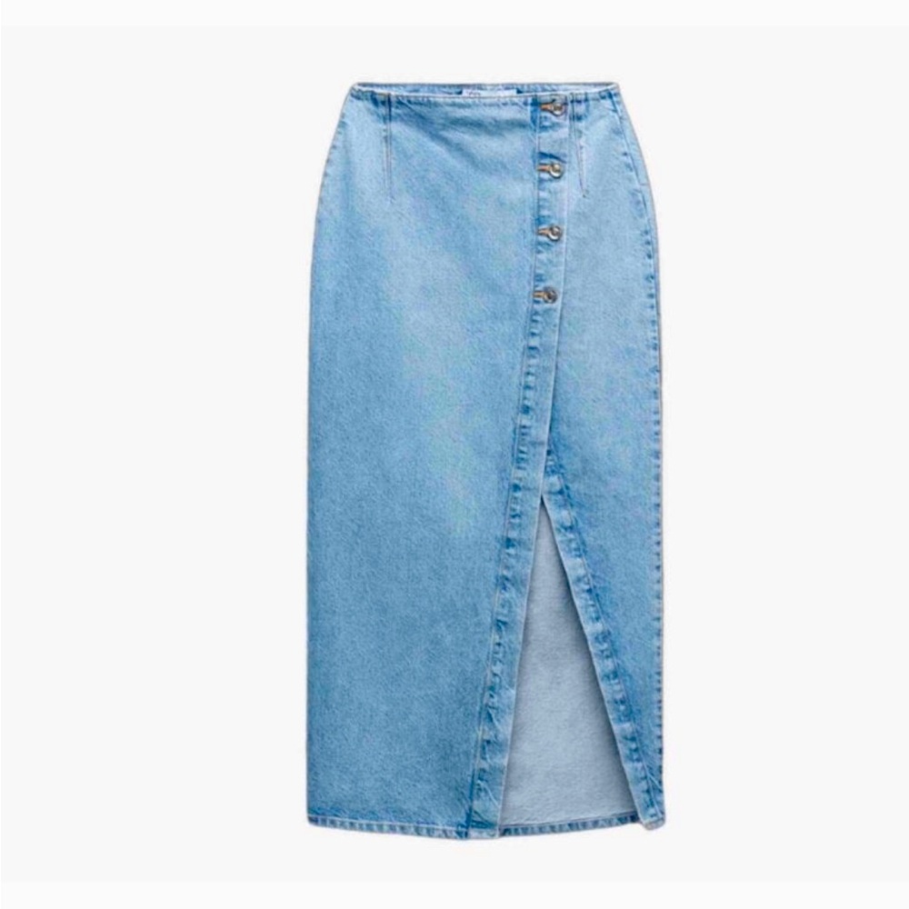 Zara DENIM MIDI SKIRT
